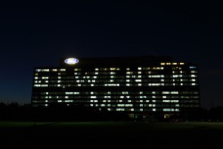 Ford Illuminates Headquarters to Celebrate Ford GT  Histo...